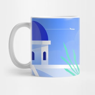 Boho travel art. Santorini, Greece #4 Mug